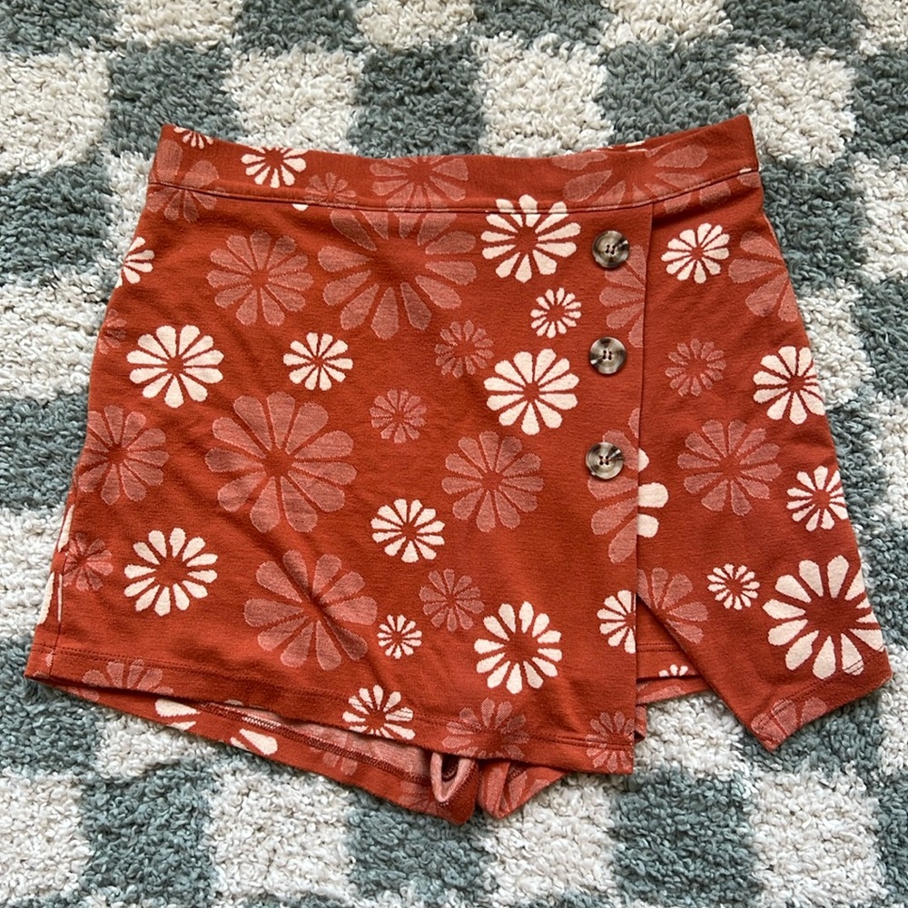 Altar’d State Orange Floral Skort - Size L